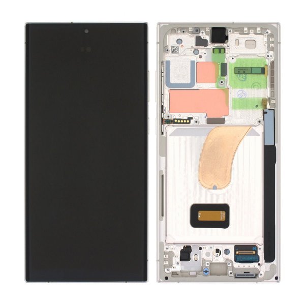 Samsung Galaxy S23 Ultra Skærm med LCD Display - Creme