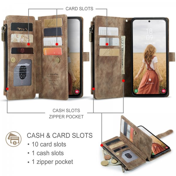 CaseMe Samsung Galaxy S24 FE Etui C30-serie Brun