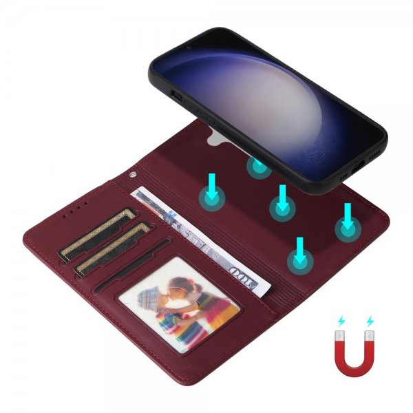 Betopnice Samsung Galaxy S24 Etui med aftageligt Cover 005 Rød