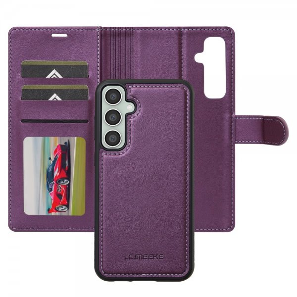 Lc.Imeeke Samsung Galaxy S24 Cover med Aftageligt Cover L2 Series MagSafe Lilla