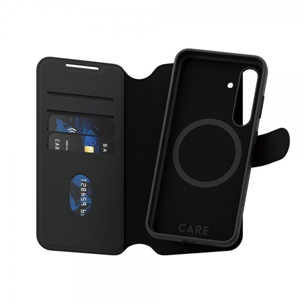 CARE by PanzerGlass Samsung Galaxy S24 Etui Tango Two-in-One Wallet MagSafe Sort