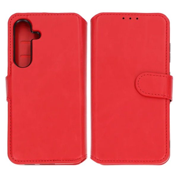 Rvelon Samsung Galaxy S24 Cover Magnetisk Aftageligt Etui Rød