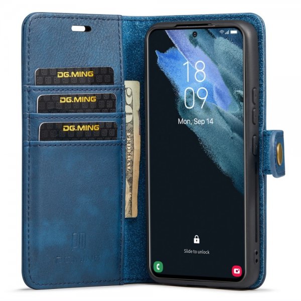 Dg.Ming Samsung Galaxy S24 Plus Etui med Aftageligt Cover Blå