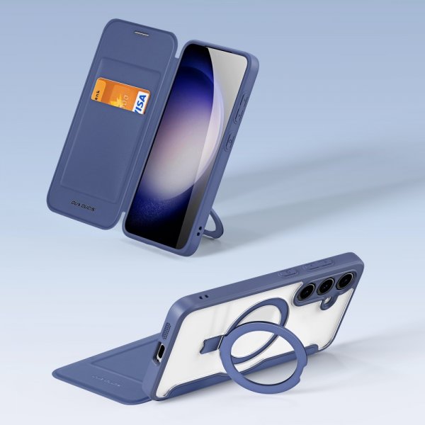 Dux Ducis Samsung Galaxy S24 Plus Cover Skin X Pro Series Kickstand MagSafe Blå