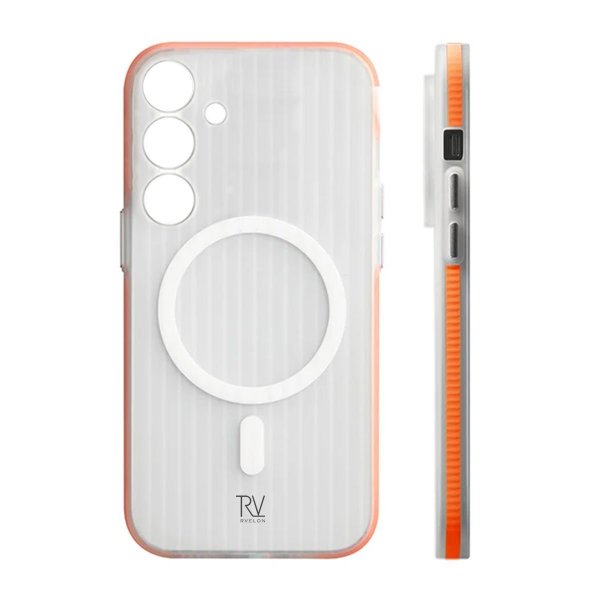 Rvelon Samsung Galaxy S24 Plus Cover Riflet MagSafe Orange