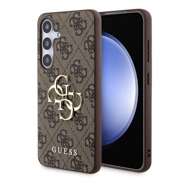Guess Samsung Galaxy S24 Plus Cover 4G Metal Logo Brun