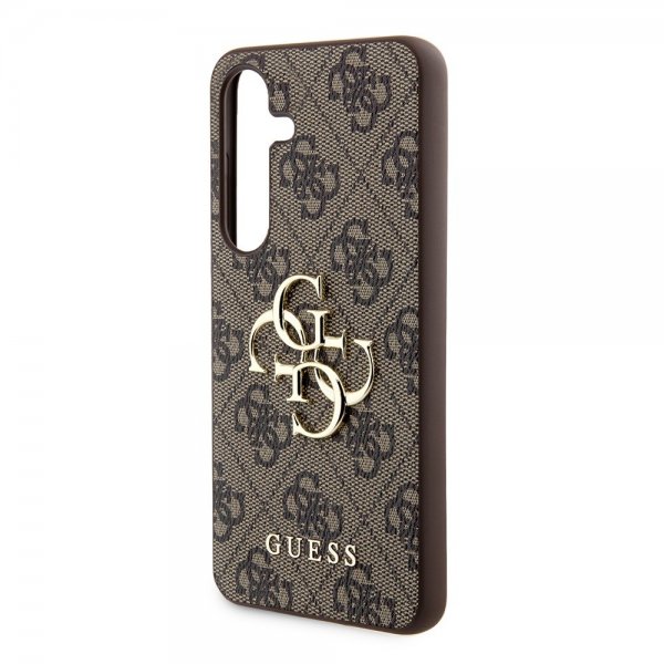 Guess Samsung Galaxy S24 Plus Cover 4G Metal Logo Brun