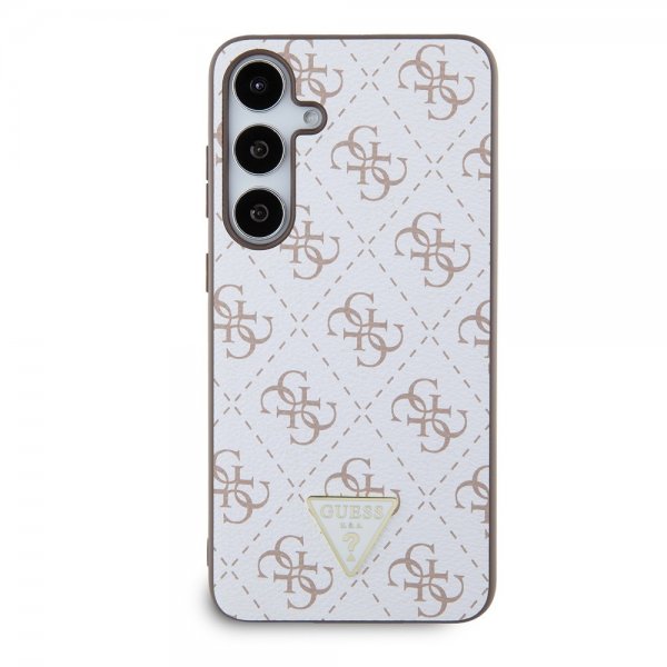Guess Samsung Galaxy S24 Plus Cover 4G Print Grained Hvid