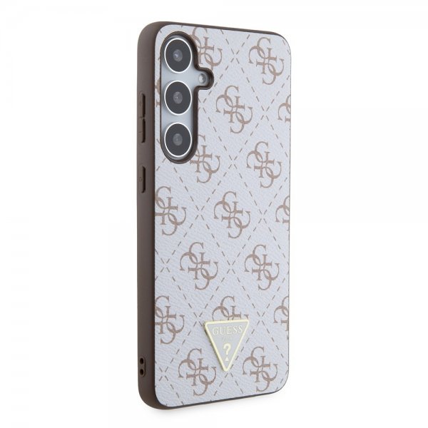 Guess Samsung Galaxy S24 Plus Cover 4G Print Grained Hvid