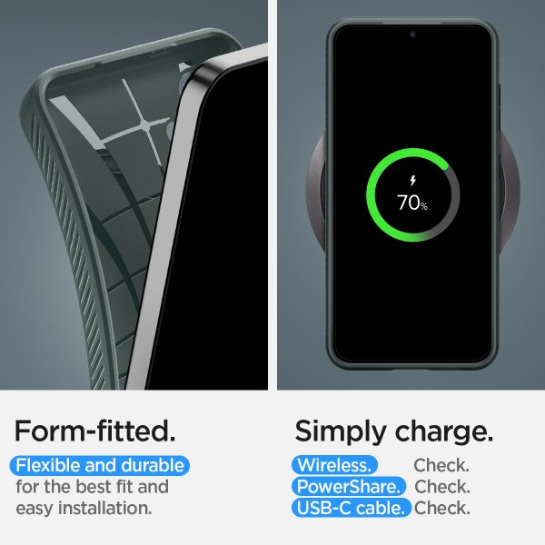 Spigen Samsung Galaxy S24 Plus Cover Liquid Air Abyss Green
