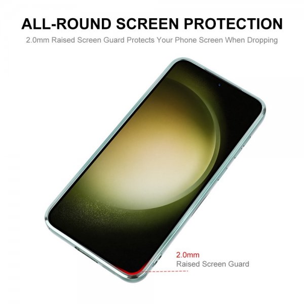 Enkay Samsung Galaxy S24 Plus Cover Forgyldt Kant Glimmer MagSafe Guld