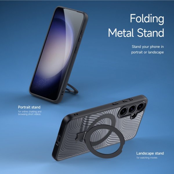 Dux Ducis Samsung Galaxy S24 Cover Aimo Series MagSafe Kickstand Sort