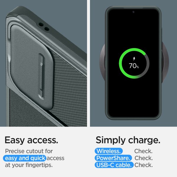 Spigen Samsung Galaxy S24 Cover Optik Armor Abyss Green