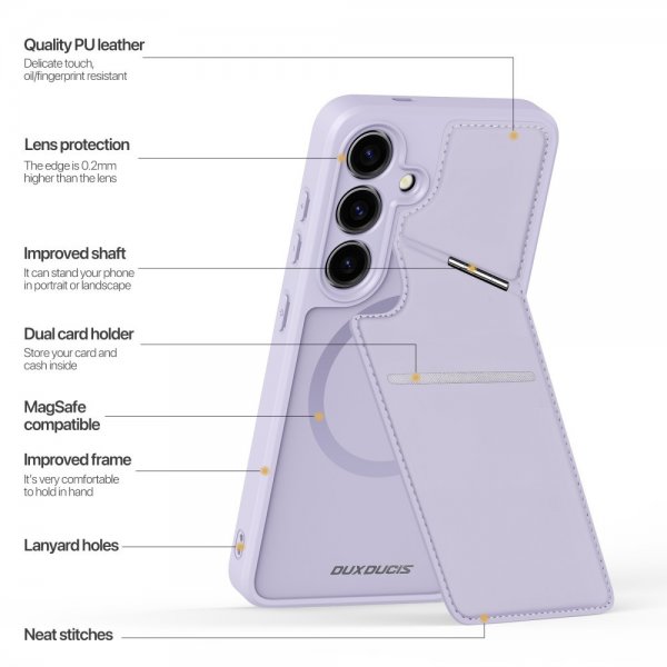 Dux Ducis Samsung Galaxy S24 Cover Rafi II Series MagSafe Lilla