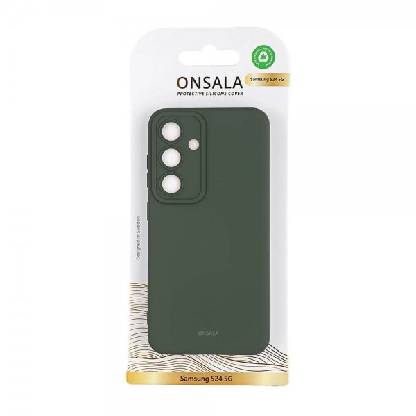 Onsala Samsung Galaxy S24 Cover Silikone Olive Green