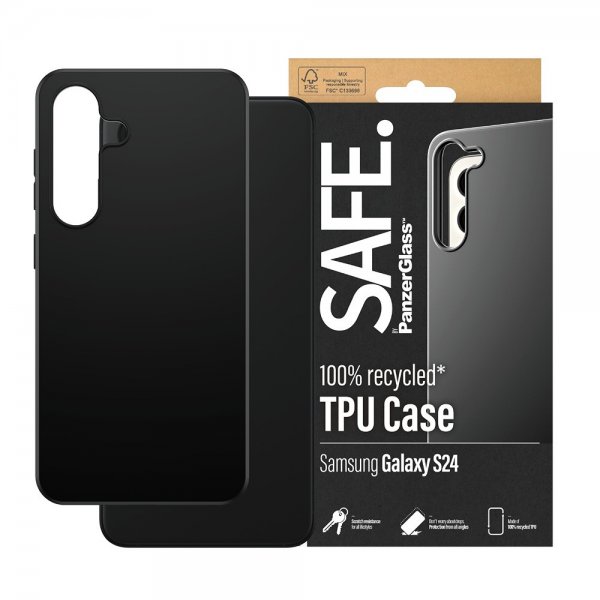 SAFE by PanzerGlass Samsung Galaxy S24 Cover Blødt TPU-etui Sort