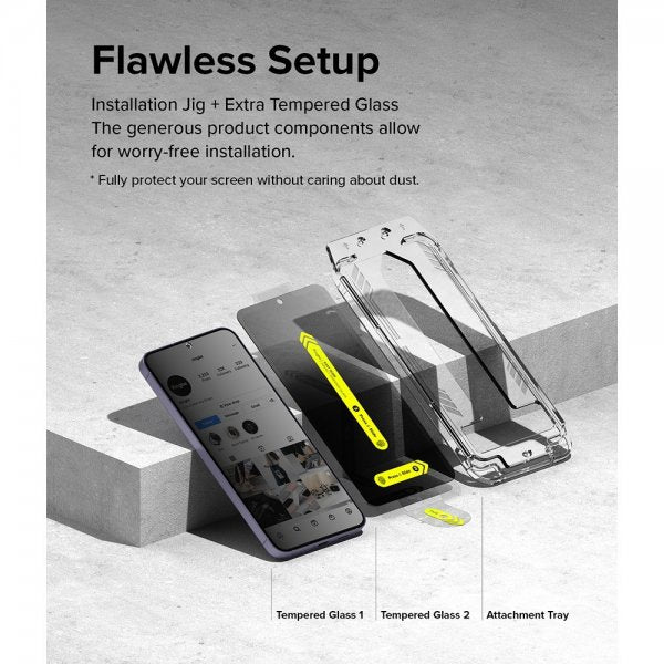 Ringke Samsung Galaxy S24 Skærmbeskyttelse Easy Slide Privacy 2-pak