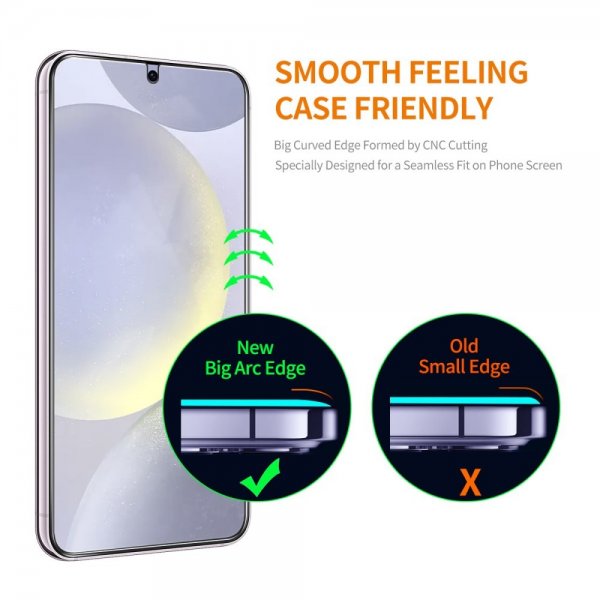 Enkay Samsung Galaxy S24 Skærmbeskyttelse med Monteringsramme Easy Install