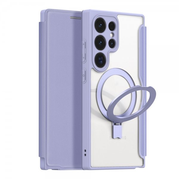 Dux Ducis Samsung Galaxy S24 Ultra Cover Skin X Pro Series Kickstand MagSafe Lilla