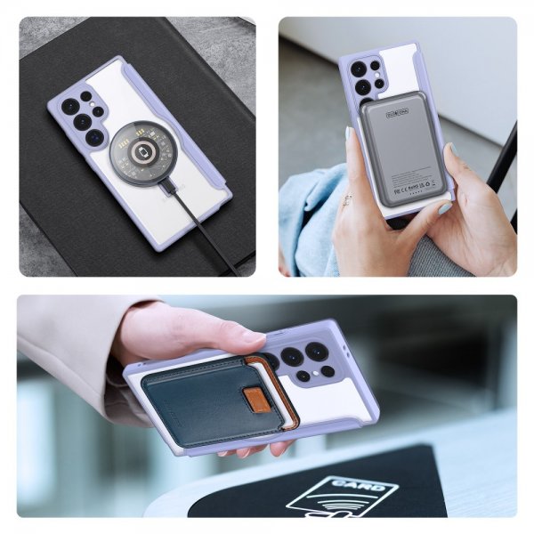 Dux Ducis Samsung Galaxy S24 Ultra Cover Skin X Pro Series Kickstand MagSafe Lilla