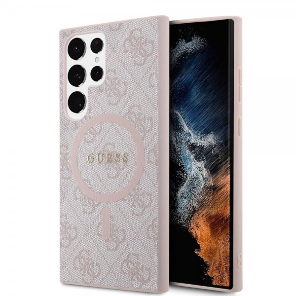 Guess Samsung Galaxy S24 Ultra Cover 4G Pattern MagSafe Rosa