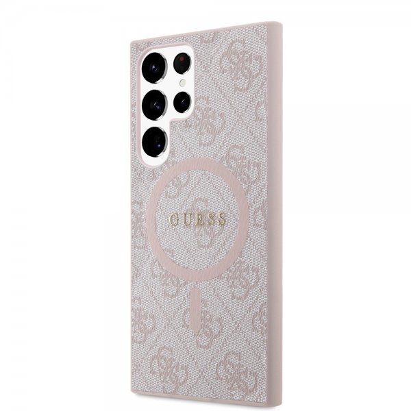 Guess Samsung Galaxy S24 Ultra Cover 4G Pattern MagSafe Rosa