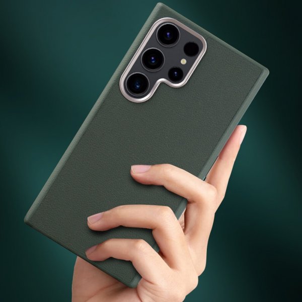 X-Level Samsung Galaxy S24 Ultra Cover Lædertekstur Grøn