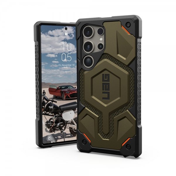 Urban Armor Gear (UAG) Samsung Galaxy S24 Ultra Cover Monarch Kevlar Element Green