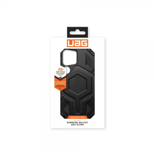 Urban Armor Gear (UAG) Samsung Galaxy S24 Ultra Cover Monarch Pro MagSafe Carbon Fiber Sort