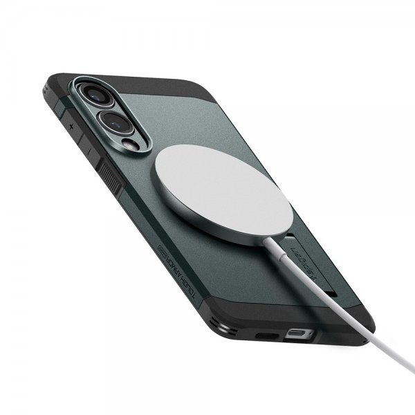 Spigen Samsung Galaxy S25 Edge Cover Tough Armor MagFit Abyss Green