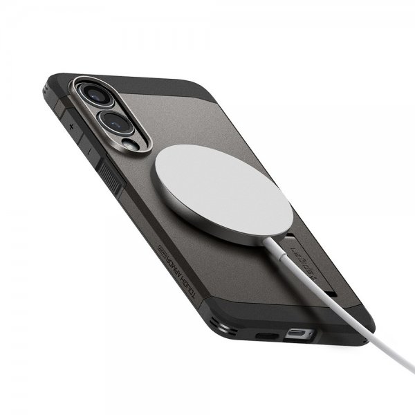 Spigen Samsung Galaxy S25 Edge Cover Tough Armor MagFit Gunmetal