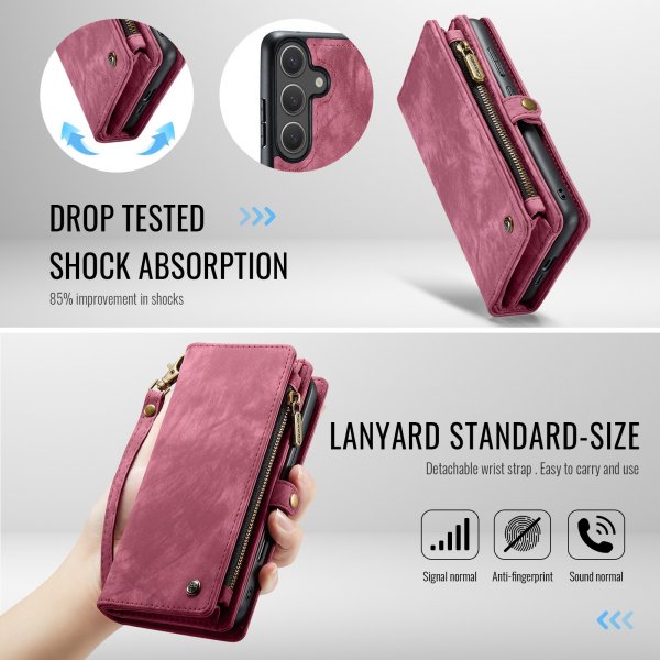 CaseMe Samsung Galaxy S25 FE Etui 008 Series Aftageligt Cover Rød