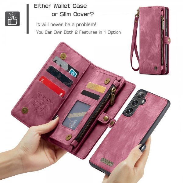 CaseMe Samsung Galaxy S25 Etui 008 Series Aftageligt Cover Rød