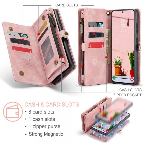 CaseMe Samsung Galaxy S25 Etui 008 Series Aftageligt Cover Rosa