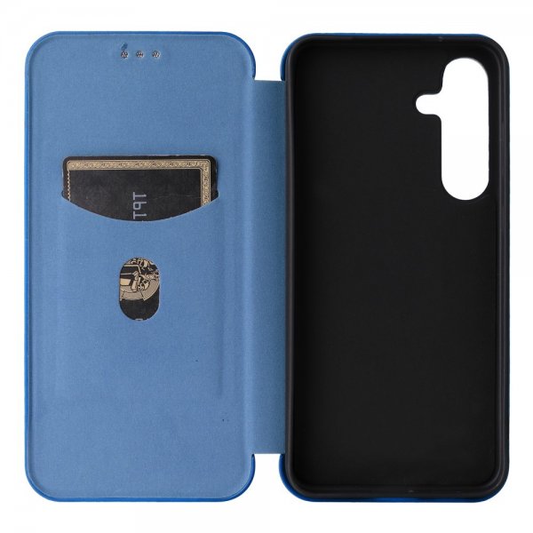 Samsung Galaxy S25 Cover Kulfibertekstur Blå