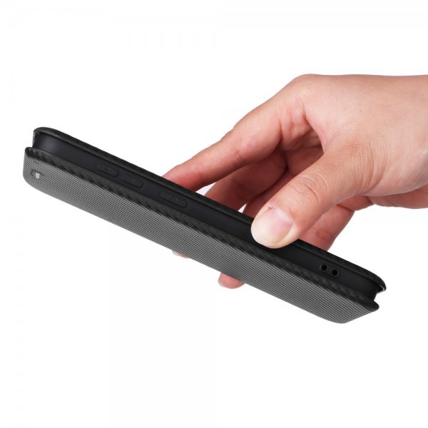 Samsung Galaxy S25 Cover Kulfibertekstur Sort
