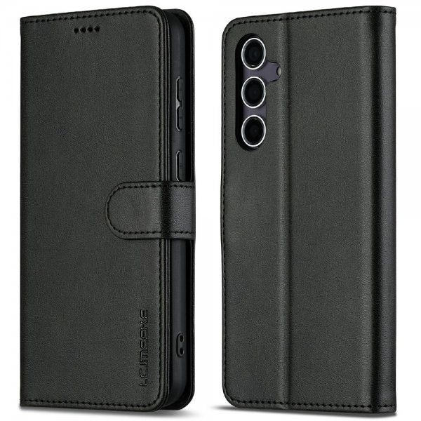 Lc.Imeeke Samsung Galaxy S25 Cover med Kortrum Kickstand Sort