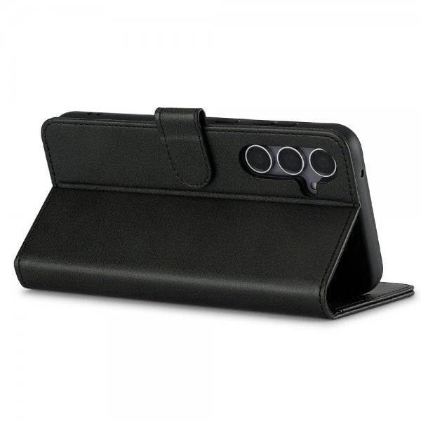 Lc.Imeeke Samsung Galaxy S25 Cover med Kortrum Kickstand Sort