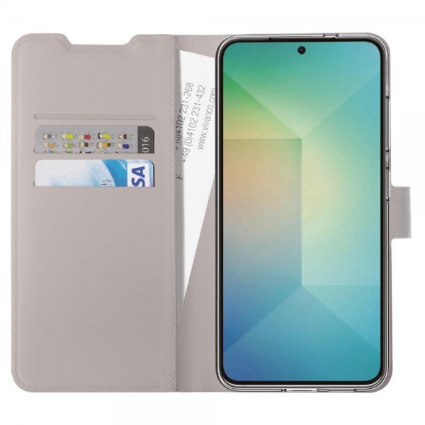 Vivanco Samsung Galaxy S25 Plus Etui Classic Wallet Gråbeige