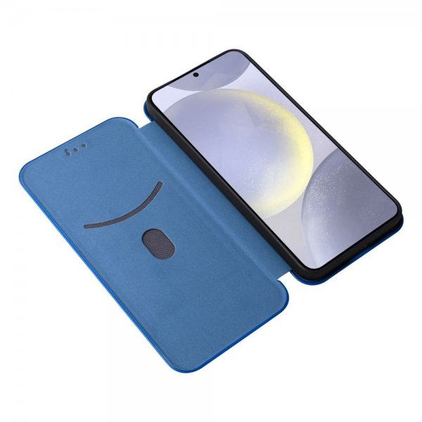 Samsung Galaxy S25 Plus Cover Kulfibertekstur Blå