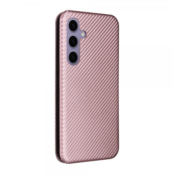 Samsung Galaxy S25 Plus Cover Kulfibertekstur Rosaguld