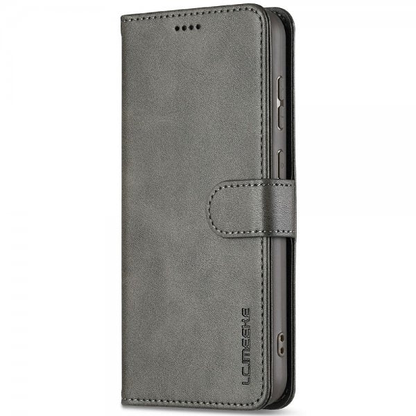 Lc.Imeeke Samsung Galaxy S25 Plus Etui med Kortlomme og Standfunktion Grå