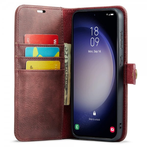 Dg.Ming Samsung Galaxy S25 Plus Etui med Aftageligt Cover Rød