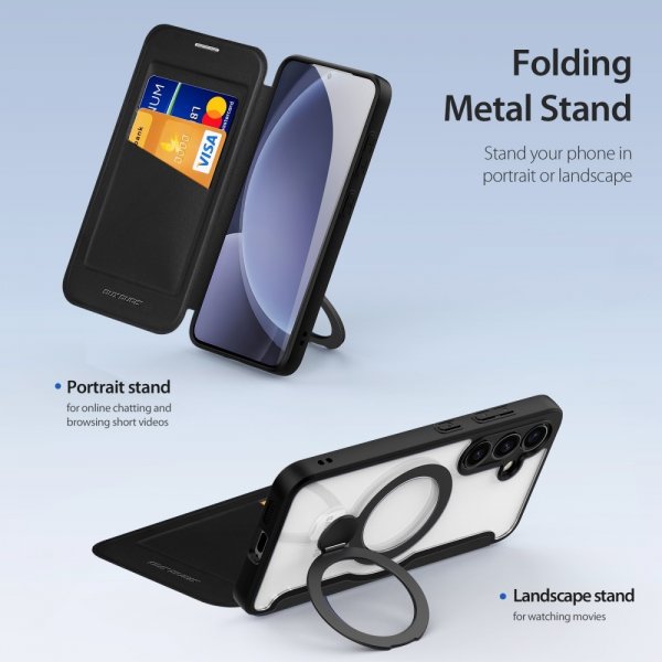 Dux Ducis Samsung Galaxy S25 Plus Cover Skin X Pro Series Kickstand MagSafe Sort