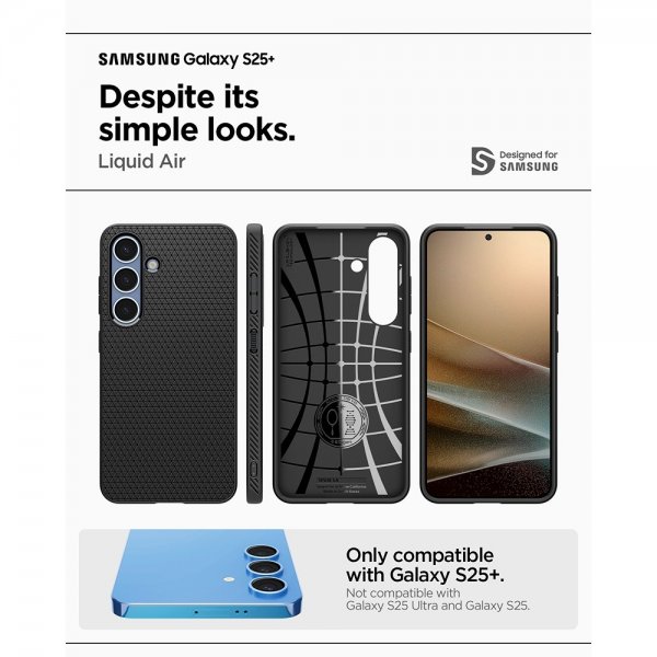 Spigen Samsung Galaxy S25 Plus Cover Liquid Air Matte Black