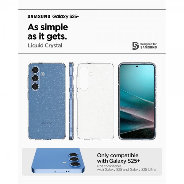 Spigen Samsung Galaxy S25 Plus Cover Liquid Crystal Glitter Crystal Quartz