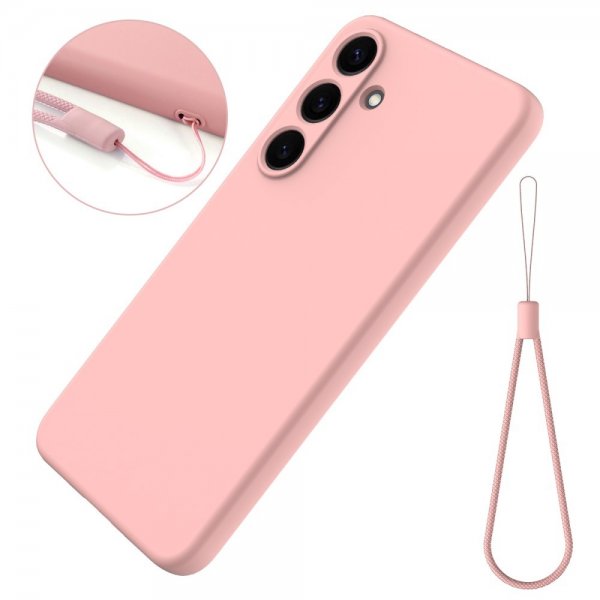 Samsung Galaxy S25 Plus Cover med Strop Silikone Rosa
