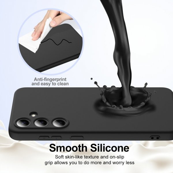 Samsung Galaxy S25 Cover med Strap Silikone MagSafe Sort