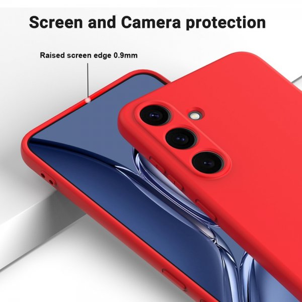 Samsung Galaxy S25 Cover med Strop Silikone Rød