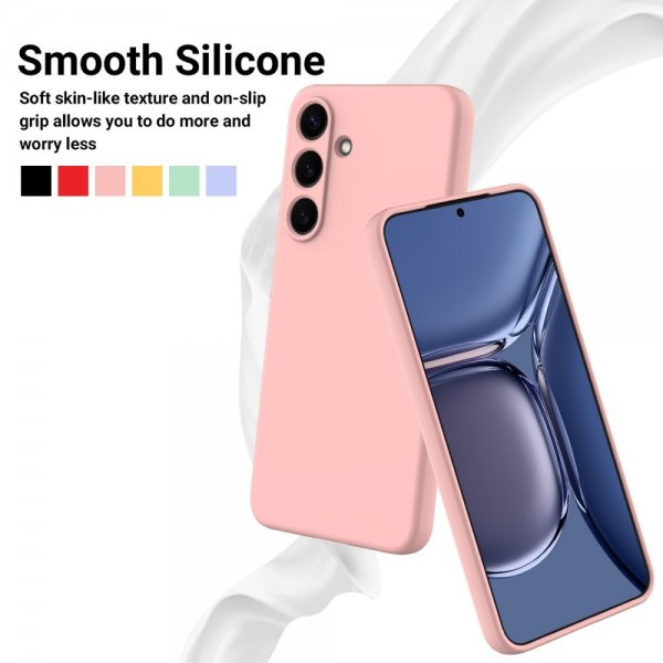 Samsung Galaxy S25 Cover med Strop Silikone Rosa